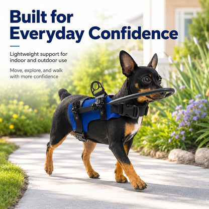 Adjustable Dog Bumper Ring Harness for Safer Home Walking - Helps Blind & Senior Dogs Avoid Wall & Furniture Bumps