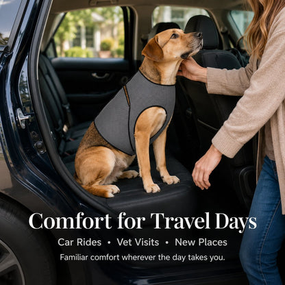 Dog Calming Wrap Vest for Thunderstorms, Fireworks & Travel - Breathable Adjustable Comfort Shirt for Stressful Moments