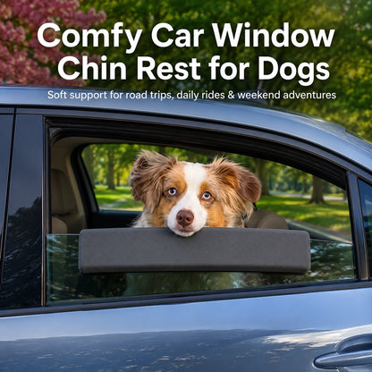 Dog Car Window Chin Rest Cushion - Soft Door-Edge Pillow for Road Trips & Daily Rides