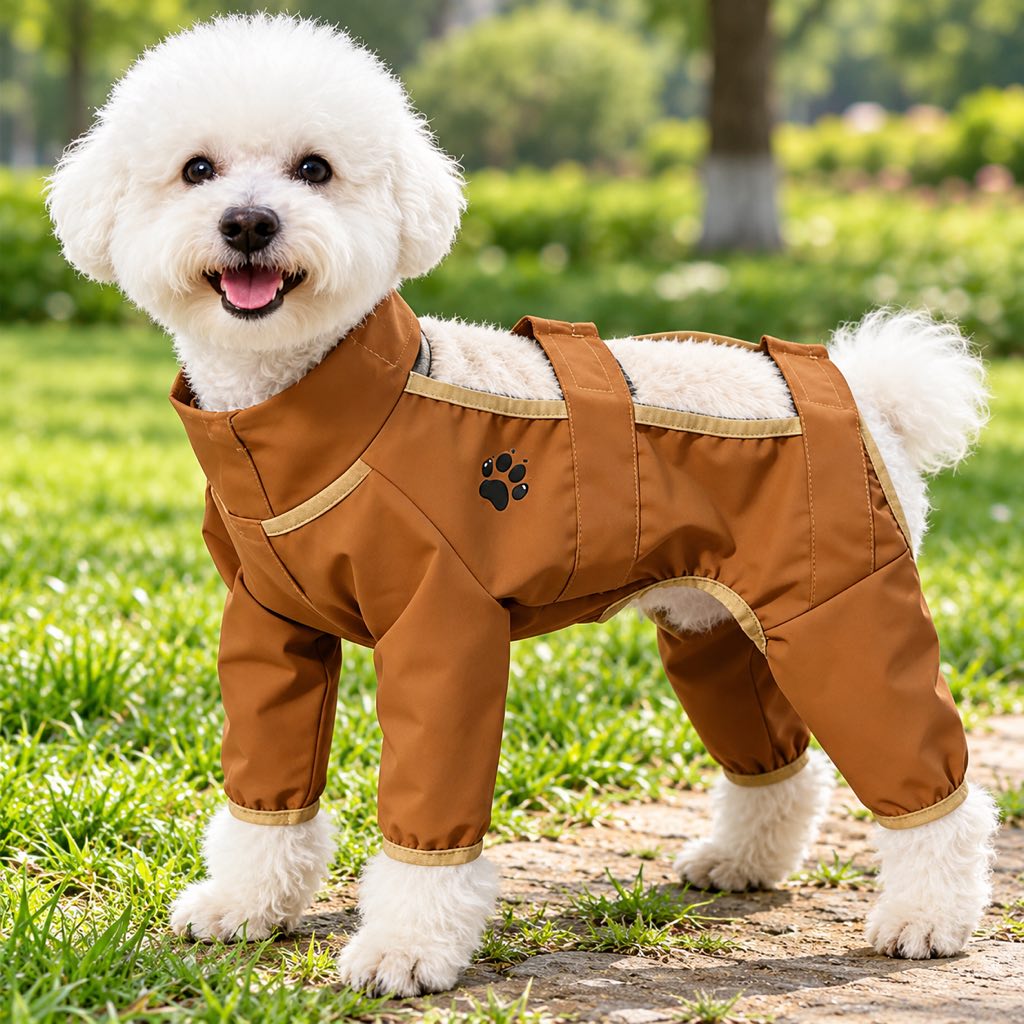 Four-Leg Dog Dust Protection Suit for Cleaner Outdoor Walks