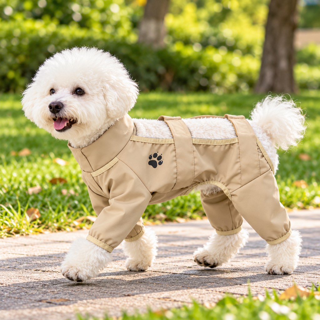 Four-Leg Dog Dust Protection Suit for Cleaner Outdoor Walks