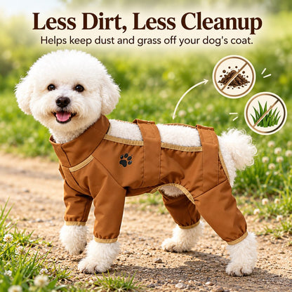 Four-Leg Dog Dust Protection Suit for Cleaner Outdoor Walks