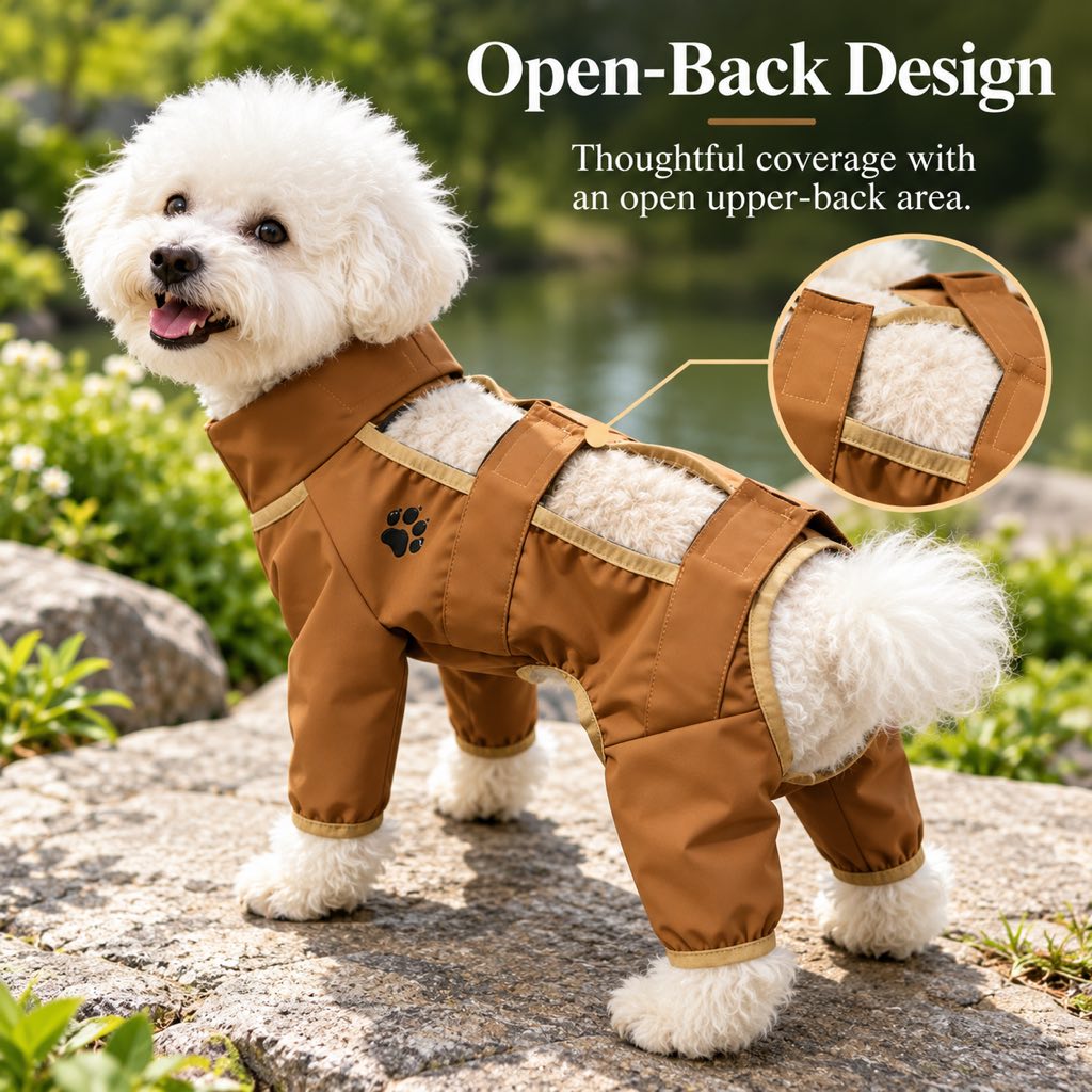 Four-Leg Dog Dust Protection Suit for Cleaner Outdoor Walks