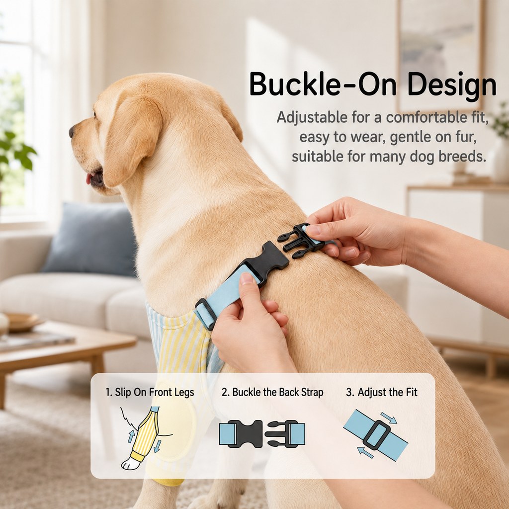 Padded Dog Elbow Protector Sleeves for Hard Floors - Dual Front-Leg Coverage for Pressure & Rubbing