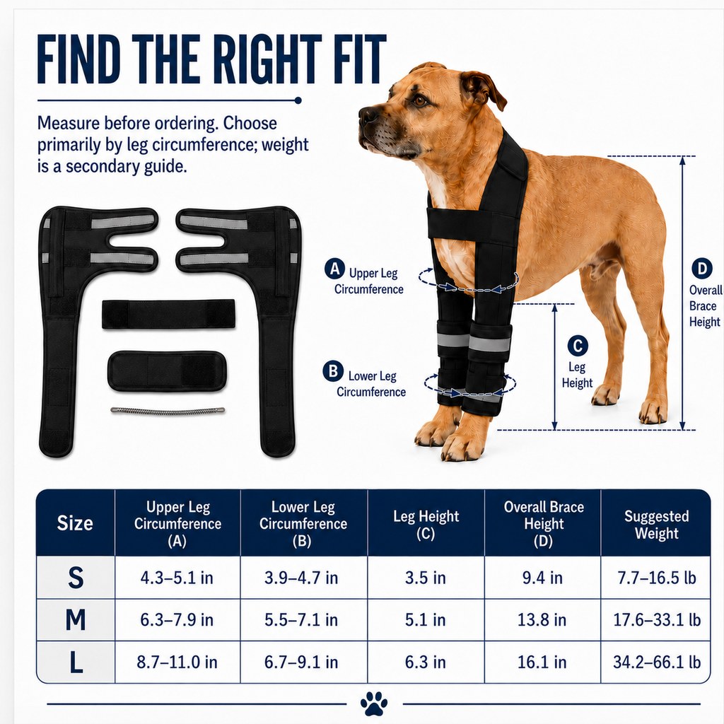 Dog Double Front Leg Support Brace for Unsteady Walking - Chest Harness with Internal Metal Support Inserts