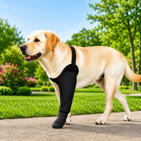 Dog Front Leg Protective Sleeve for Recovery & Walks - Helps Reduce Licking
