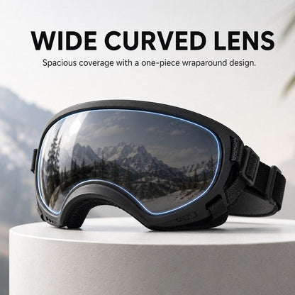 Photochromic Dog Goggles for Hiking & Car Rides - Adjustable Wind, Dust & Debris Coverage