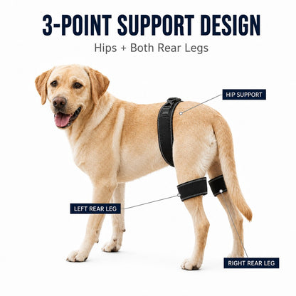 Dog Hip & Rear Leg Support Brace – Adjustable Dual Hind-Leg Stability Wrap for Senior Dogs, Hardwood Floors & Daily Walks