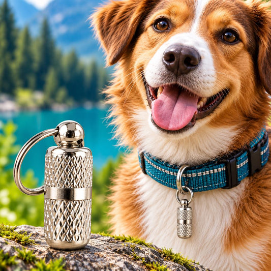 Dog ID Contact Capsule for Collars – 3-Pack Emergency Contact Tag Holder for Walks & Travel