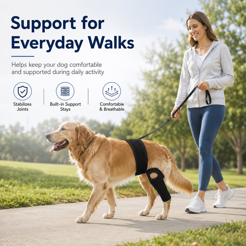 Adjustable Dog Joint Support Brace for Daily Walks & Senior Leg Stability