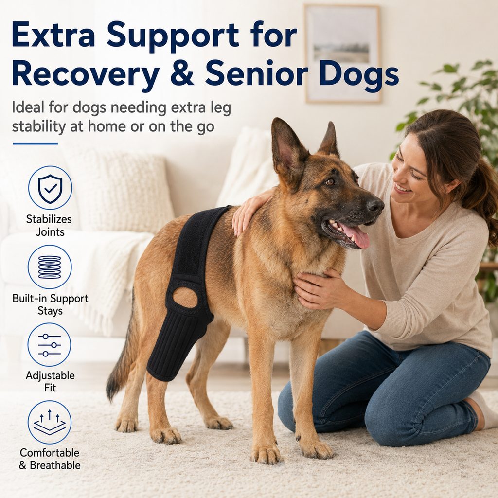 Adjustable Dog Joint Support Brace for Daily Walks & Senior Leg Stability