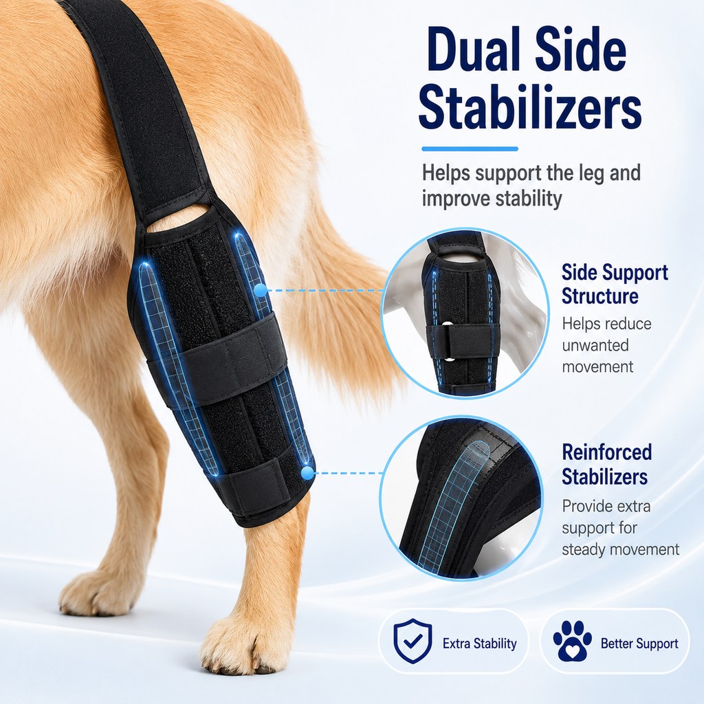 Adjustable Dog Leg Support Brace for Daily Walks - Support for Weak Front or Hind Legs