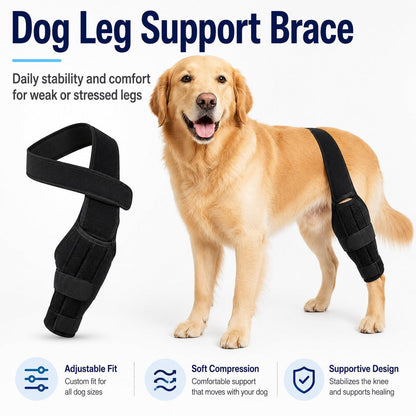 Adjustable Dog Leg Support Brace for Daily Walks - Support for Weak Front or Hind Legs