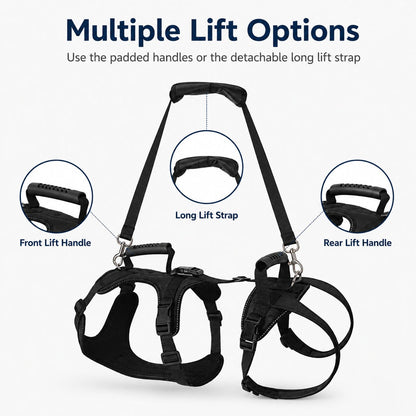 Full-Body Dog Lift Harness for Large Dogs - Front & Rear Mobility Support for Stairs, Car Ramps and Weak Hind Legs