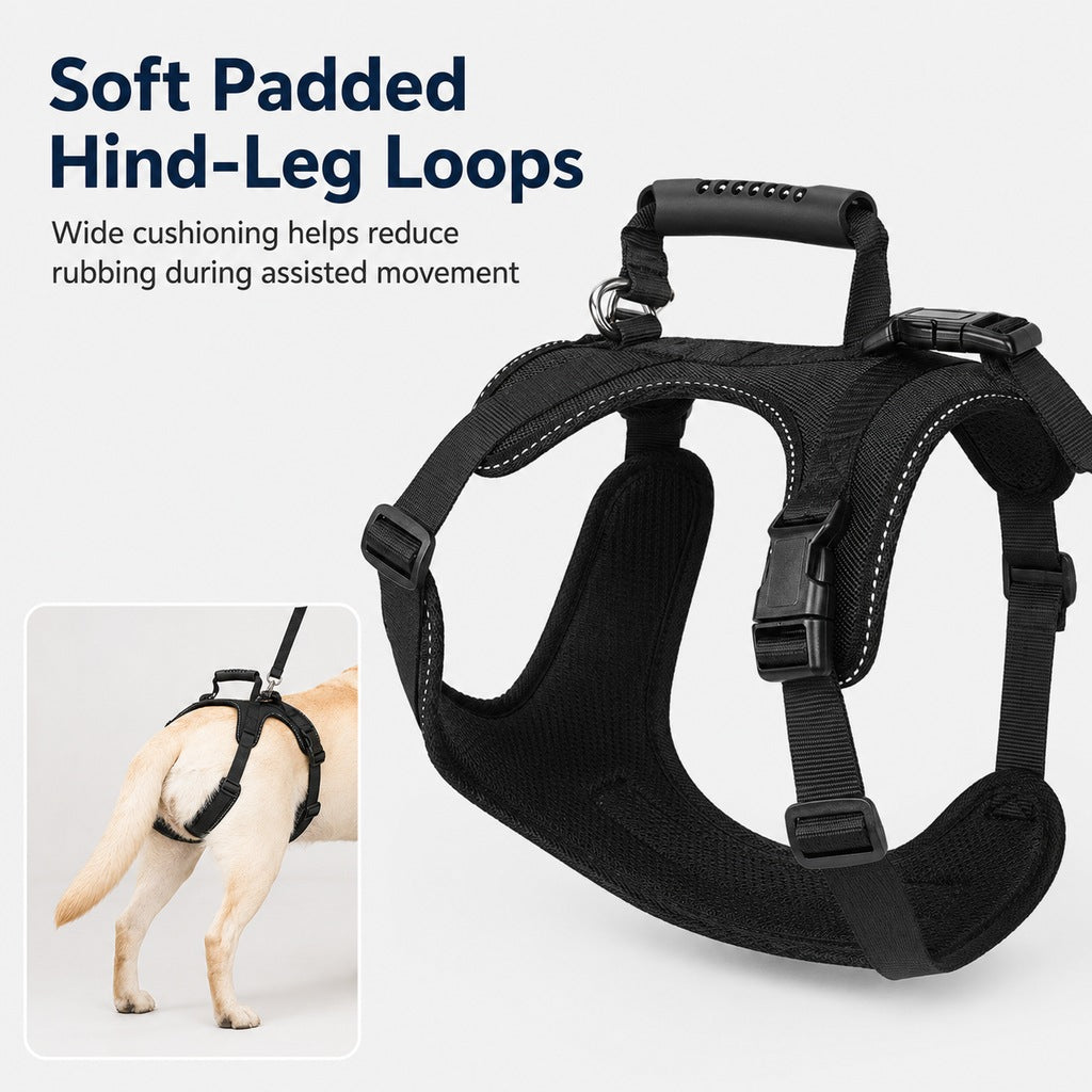 Full-Body Dog Lift Harness for Large Dogs - Front & Rear Mobility Support for Stairs, Car Ramps and Weak Hind Legs