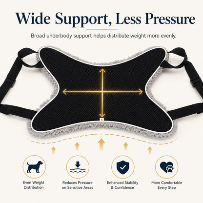 Dog Lift Support Sling for Stairs & Walks - Adjustable Mobility Harness for Senior Dogs with Weak Legs