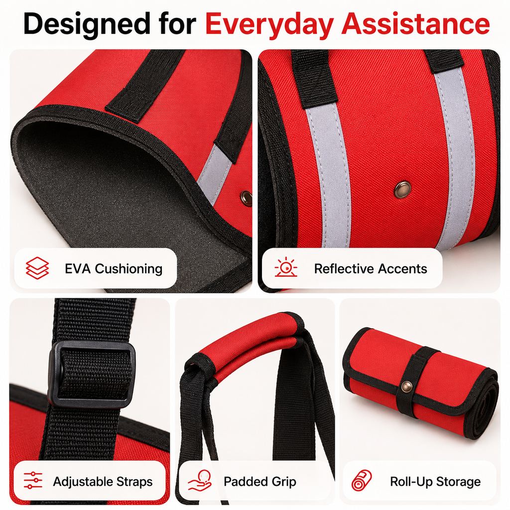 Reflective Dog Lift Support Sling - Belly Assist for Dogs with Limited Mobility on Stairs, Walks & Car Entry