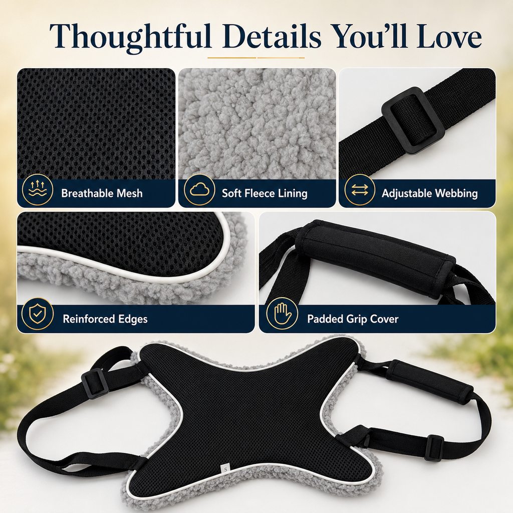 Dog Lift Support Sling for Stairs & Walks - Adjustable Mobility Harness for Senior Dogs with Weak Legs