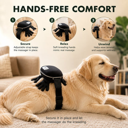 Hands-Free Dog Massager with Heat – Bionic Kneading for Post-Walk Relaxation & Everyday Comfort