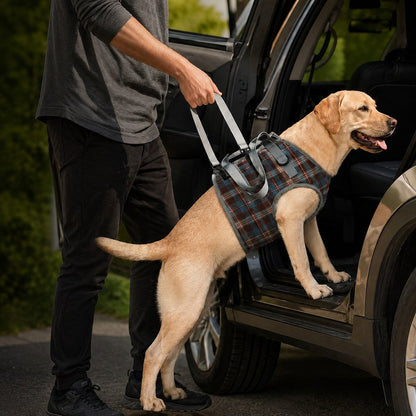 Dog Mobility Support Harness for Stairs & Cars - Front or Rear Lift Assist for Weak Legs