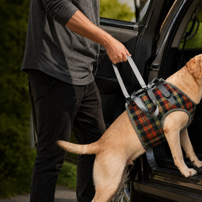 Dog Mobility Support Harness for Stairs & Cars - Front or Rear Lift Assist for Weak Legs