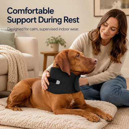 Adjustable Dog Neck Support Brace for Rest & Recovery - Breathable Cervical Collar for Limited Neck Movement