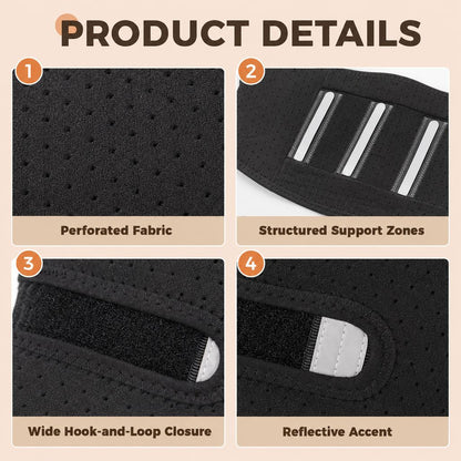 Adjustable Dog Neck Support Brace for At-Home Rest - Breathable Structured Wrap for Added Stability