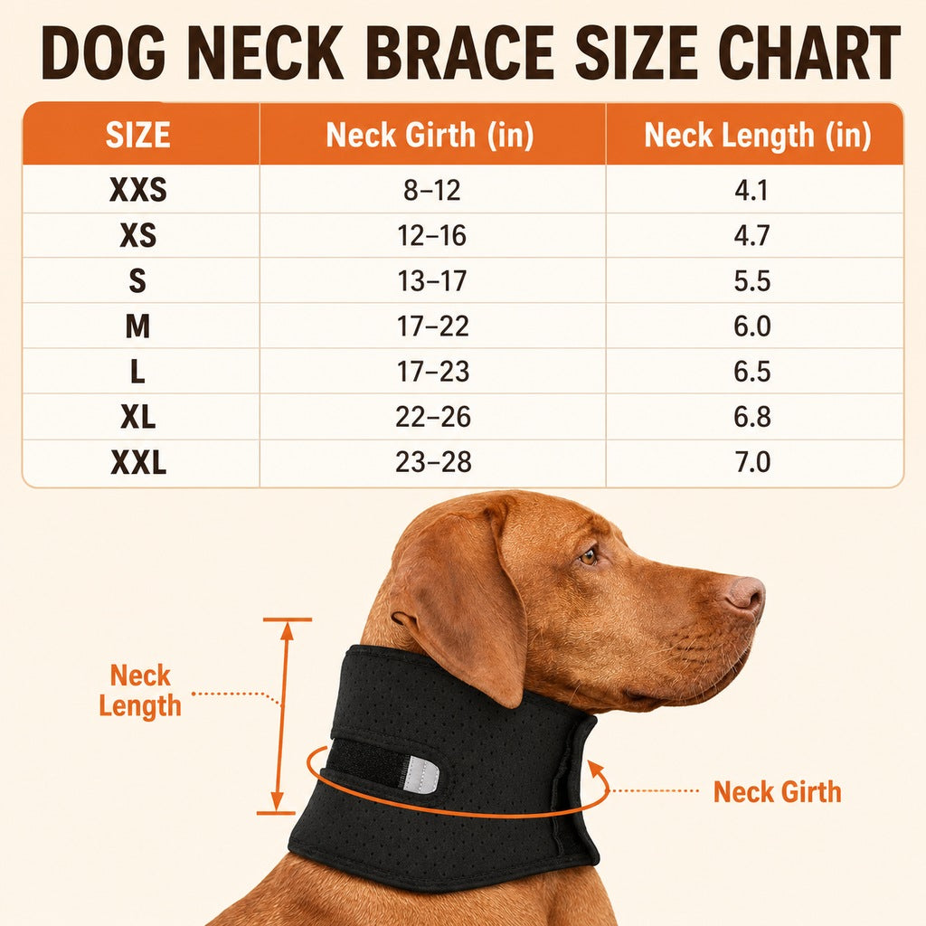 Adjustable Dog Neck Support Brace for Rest & Recovery - Breathable Cervical Collar for Limited Neck Movement