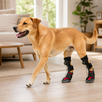 Adjustable Tension-Dial Dog Paw-Lift Support Boots – For Indoor Floors & Outdoor Walks, Paw Dragging & Scuffing Support
