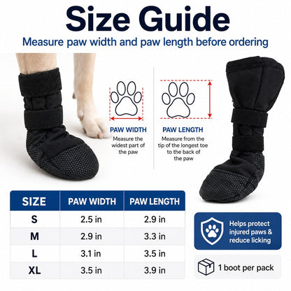 Dog Paw Recovery Boot for Home Rest & Walks - Anti-Lick Protective Cover for Injured Paws