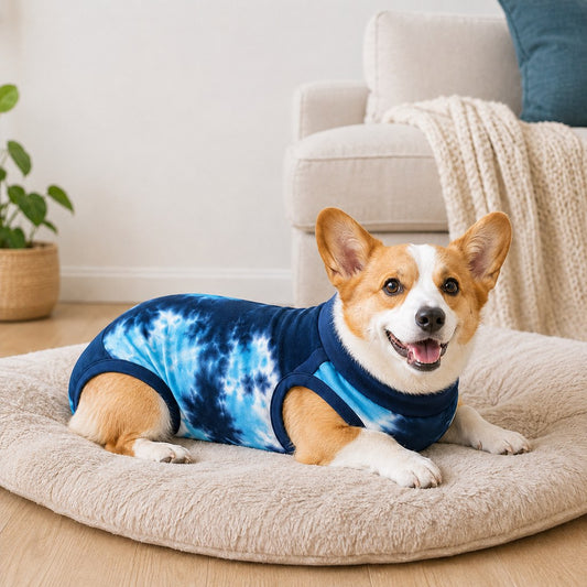 Dog Post Surgery Recovery Suit - Soft Anti-Lick Protective Onesie for Spay Neuter Recovery