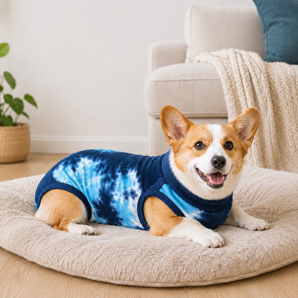 Dog Post Surgery Recovery Suit - Soft Anti-Lick Protective Onesie for Spay Neuter Recovery