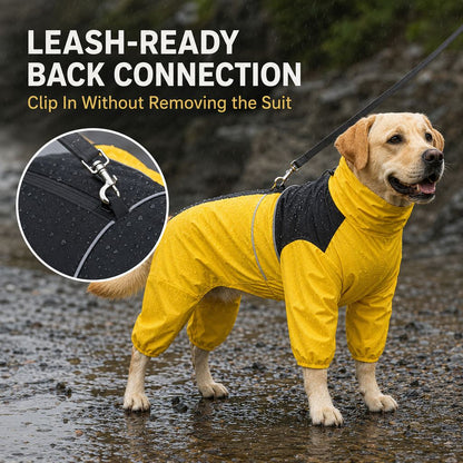 Full-Body Waterproof Dog Rain Suit for Muddy Walks - Keeps Belly & Legs Cleaner