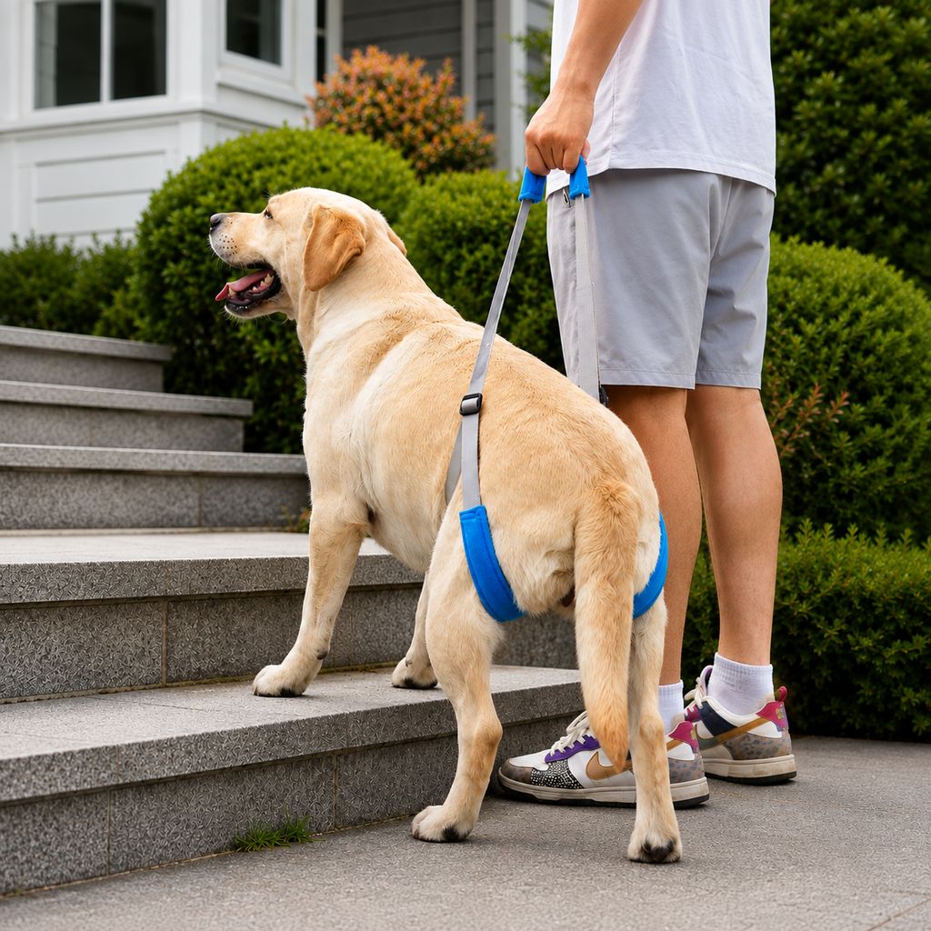 Dog Rear Leg Lift Support Sling for Stairs & Cars - Senior Dog Mobility Support