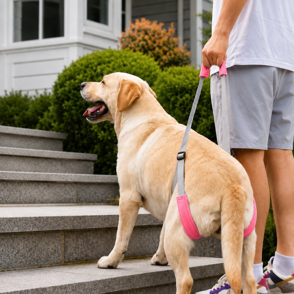 Dog Rear Leg Lift Support Sling for Stairs & Cars - Senior Dog Mobility Support