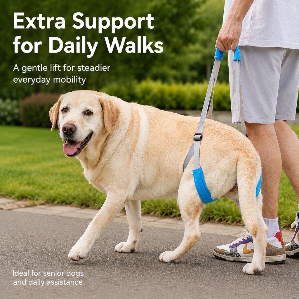 Dog Rear Leg Lift Support Sling for Stairs & Cars - Senior Dog Mobility Support