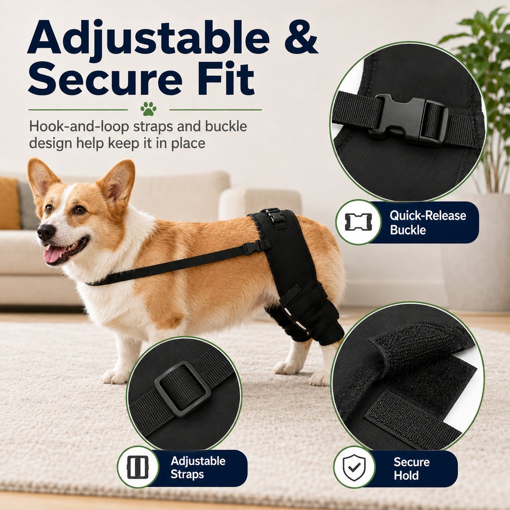 Dog Rear Leg Support Brace for Senior & Weak Dogs - Adjustable Hind Leg Mobility Support for Walking & Daily Care