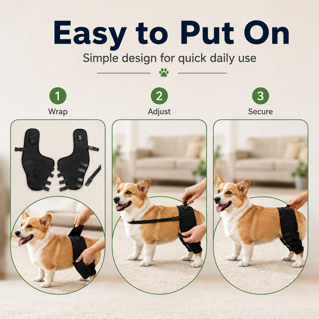 Dog Rear Leg Support Brace for Senior & Weak Dogs - Adjustable Hind Leg Mobility Support for Walking & Daily Care