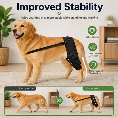 Dog Rear Leg Support Brace for Senior & Weak Dogs - Adjustable Hind Leg Mobility Support for Walking & Daily Care