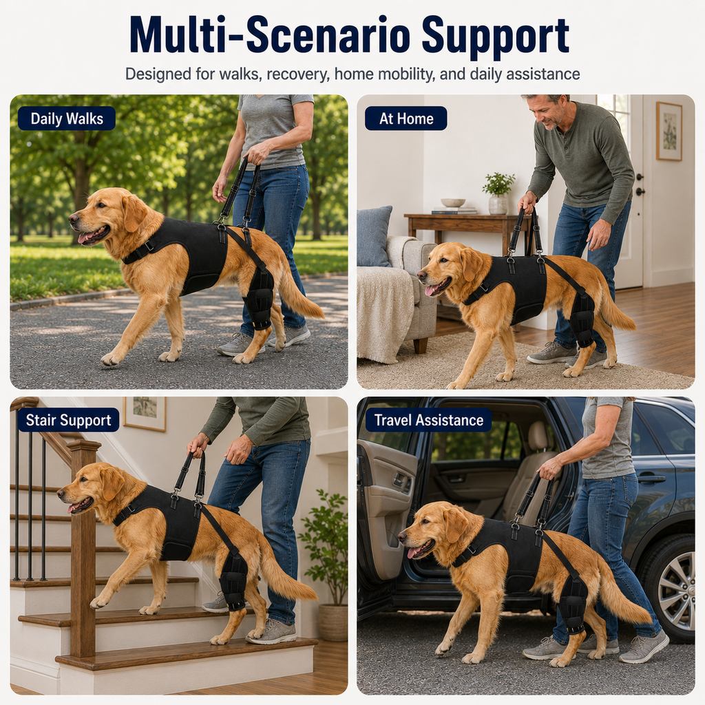 Dog Rear Leg Support Harness for Senior Dogs - Walking & Mobility Lift Assistance