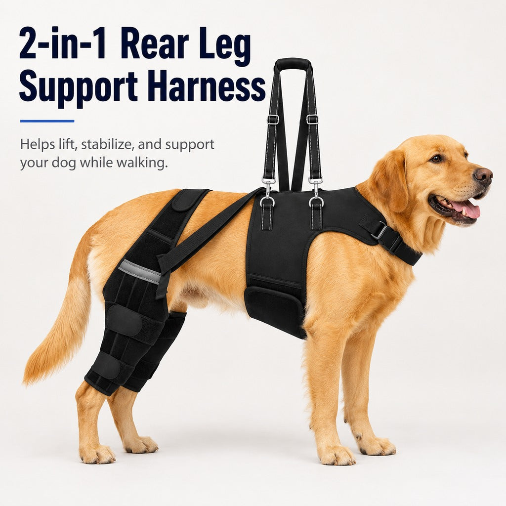 Dog Rear Leg Support Harness for Senior Dogs - Walking & Mobility Lift Assistance