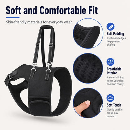 Dog Rear Leg Support Harness for Senior Dogs - Walking & Mobility Lift Assistance