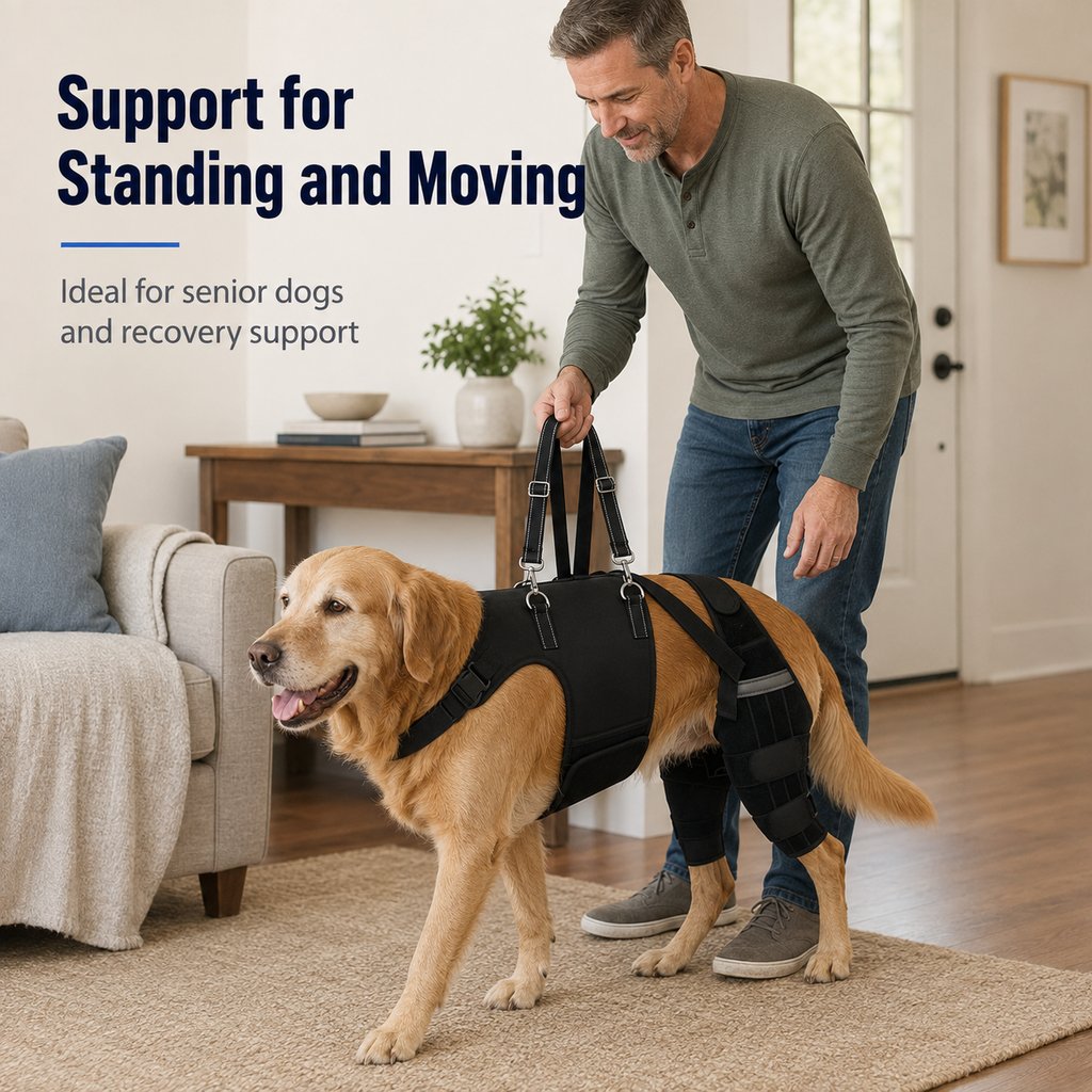 Dog Rear Leg Support Harness for Senior Dogs - Walking & Mobility Lift Assistance