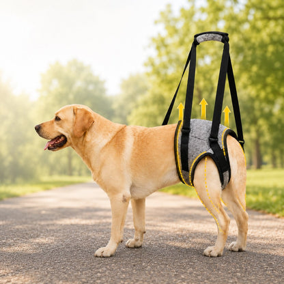 Dog Rear Support Harness for Stairs, Walks & Car Rides - Mobility Lift Sling for Senior Dogs with Weak Hind Legs