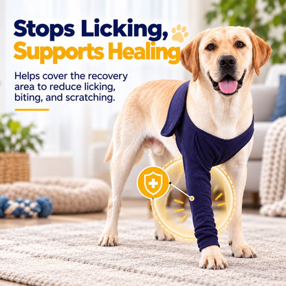 Dog Recovery Leg Sleeve for Post-Surgery Care – Anti-Lick Front Leg Wound Cover