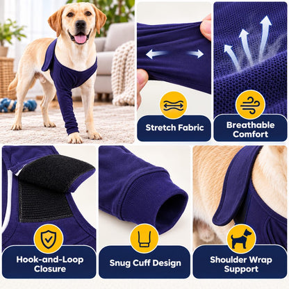 Dog Recovery Leg Sleeve for Post-Surgery Care – Anti-Lick Front Leg Wound Cover