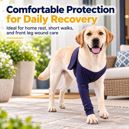 Dog Recovery Leg Sleeve for Post-Surgery Care – Anti-Lick Front Leg Wound Cover
