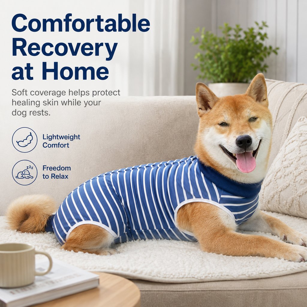 Dog Post-Surgery Recovery Suit for Spay & Neuter - Anti-Lick Cone Alternative