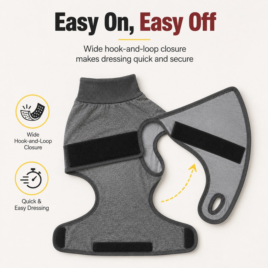 Dog Recovery Suit with Pad Layer for Post-Surgery, Heat Cycles & Licking Protection