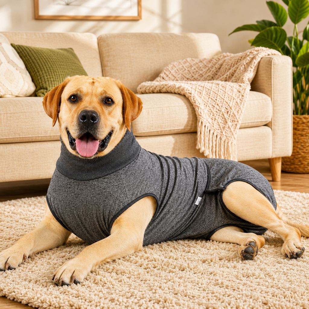 Dog Recovery Suit with Pad Layer for Post-Surgery, Heat Cycles & Licking Protection